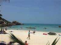 Silver Beach Koh Samui also known as Crystal Bay offers calm waters and shaded sands ideal for swimming, snorkelling, kayaking and relaxed family beach days